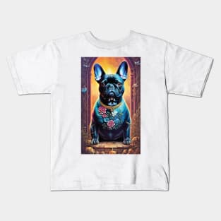 French Bulldog in Ruined Castle Kids T-Shirt